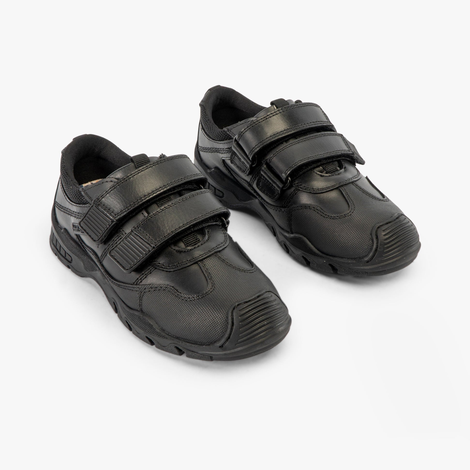 Hush Puppies TROY Boys Leather School Shoes Black