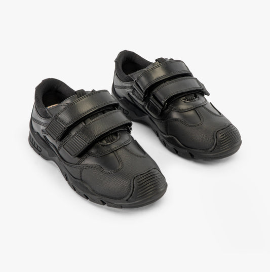 Hush Puppies TROY Boys Leather School Shoes Black