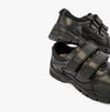 Hush Puppies TROY Boys Leather School Shoes Black