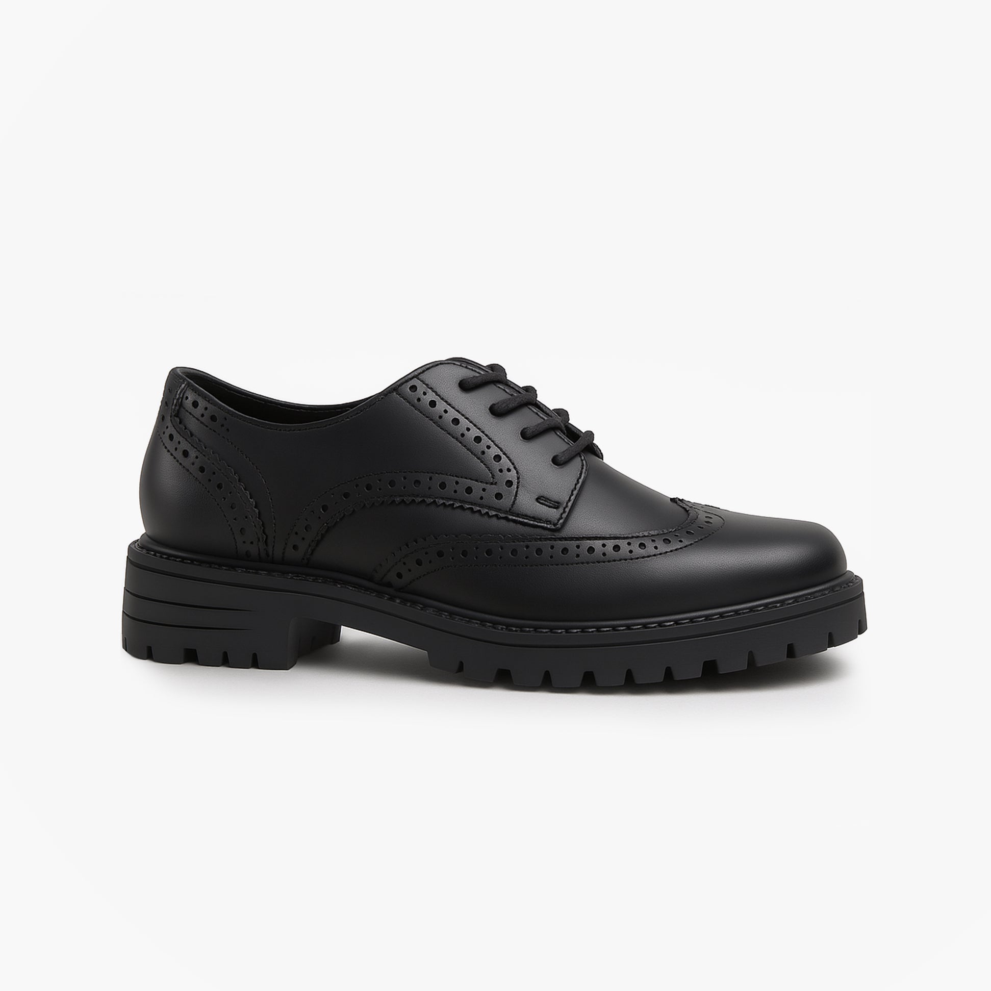 Hush Puppies MAXINE Girls Leather School Shoes Black