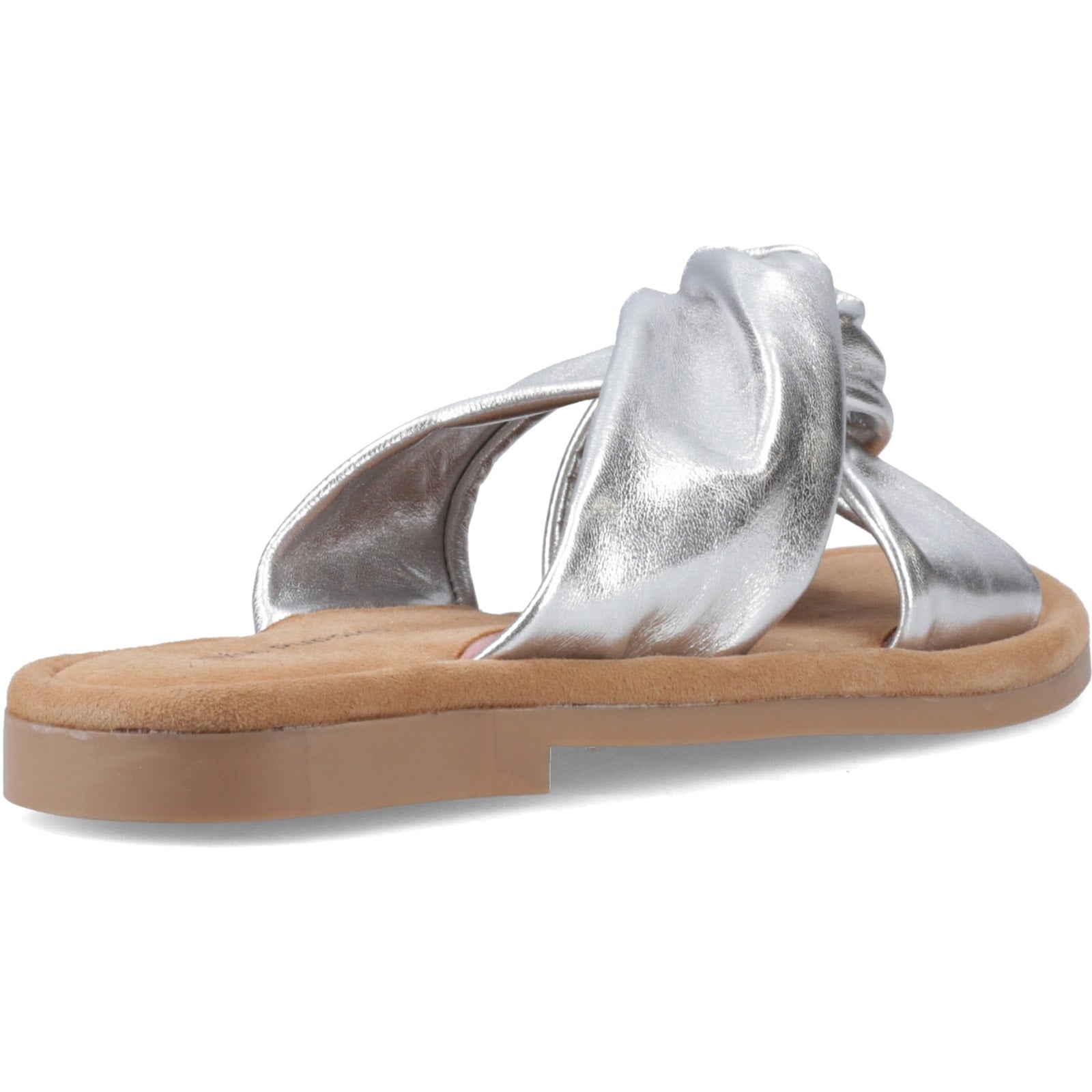 Hush Puppies AMY WIDE FIT Womens Cross Strap Sandals Silver
