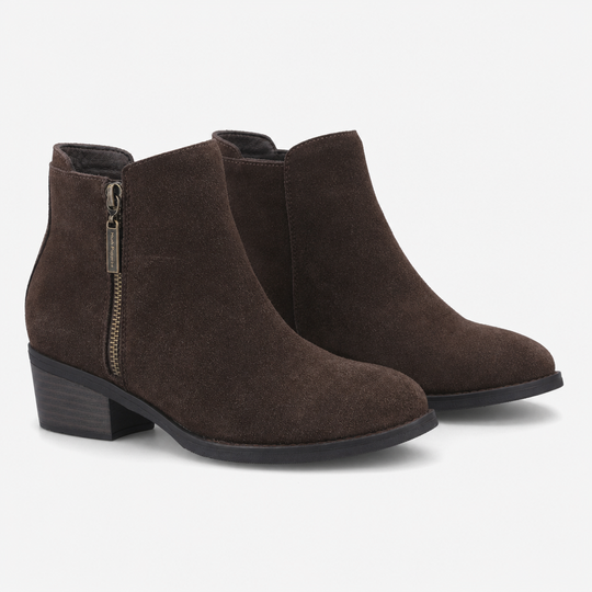 Hush Puppies Ingrid Zip Boot Womens Cowboy & Western Boots Chocolate