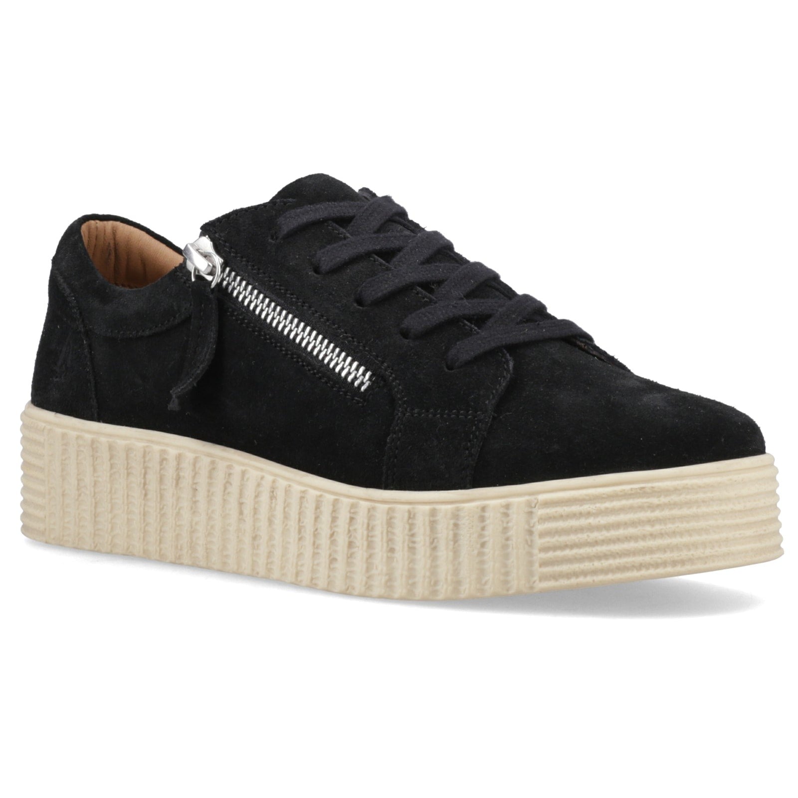 Hush Puppies TARA SUEDE TRAINER Womens Casual Trainers Black