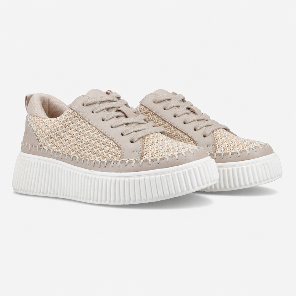 Hush Puppies HAISLEY Womens Casual Trainers Taupe