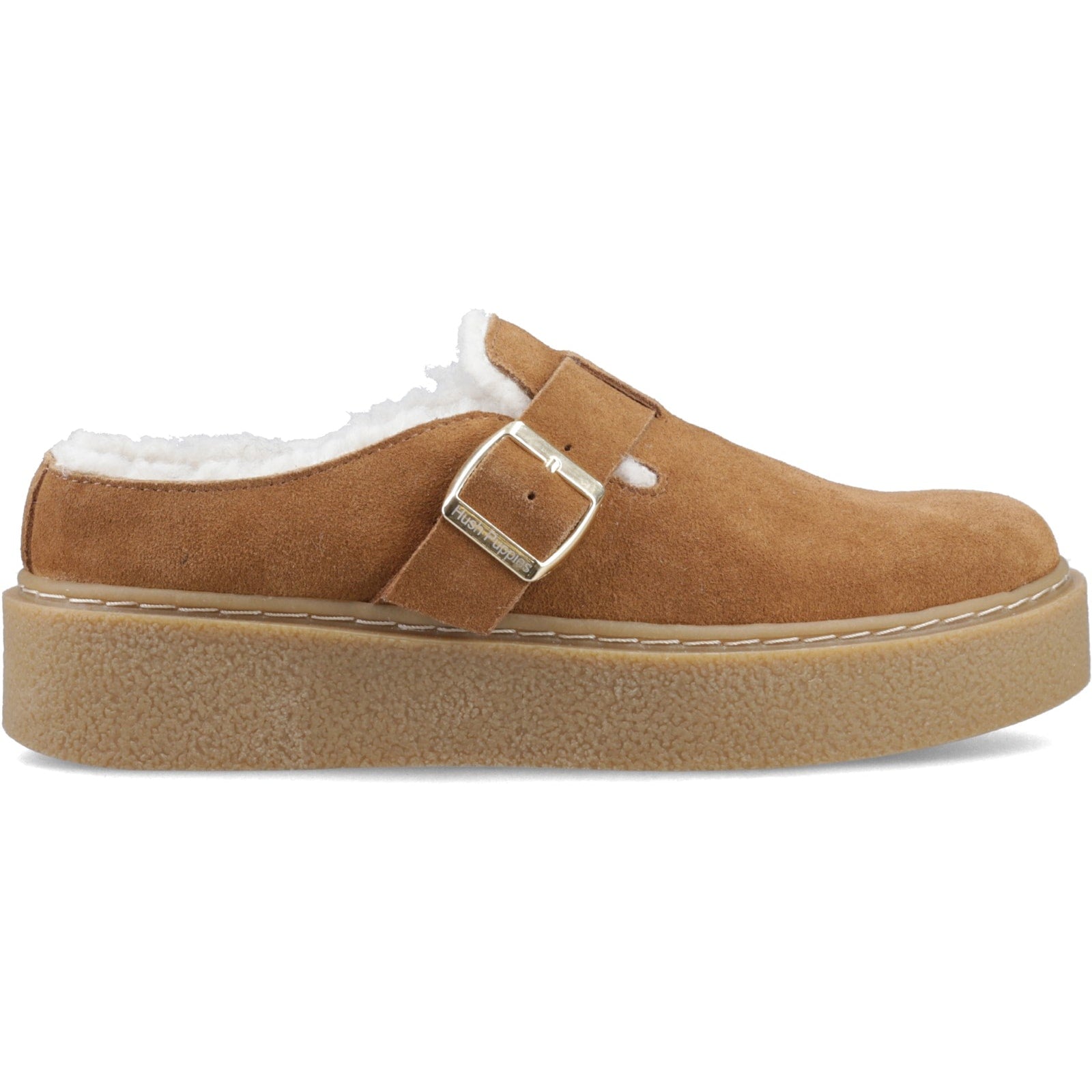 Hush Puppies BLANCHE FUR Womens Mules Sandals Tan
