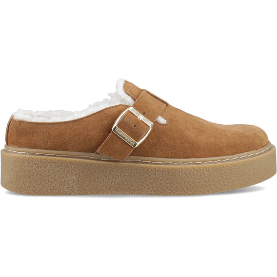 Hush Puppies BLANCHE FUR Womens Mules Slippers Tan