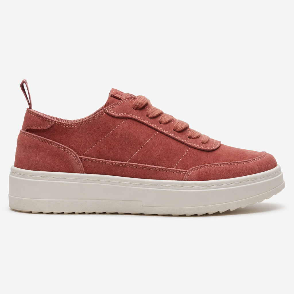 Hush Puppies NESTA Womens Casual Trainers Dark Pink