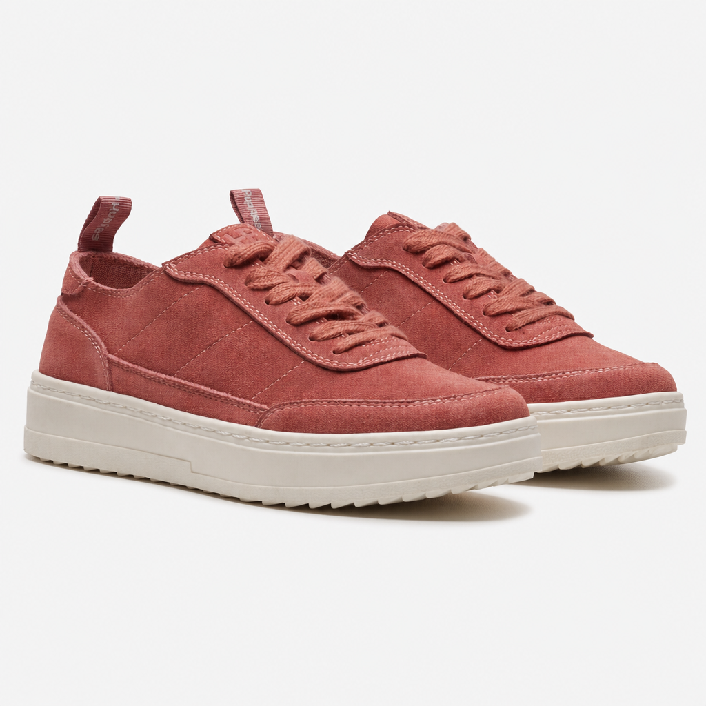 Hush Puppies NESTA Womens Casual Trainers Dark Pink