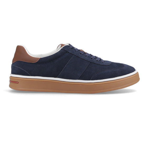 Hush Puppies CARLOS SUEDE TRAINER Mens Court Trainers Navy
