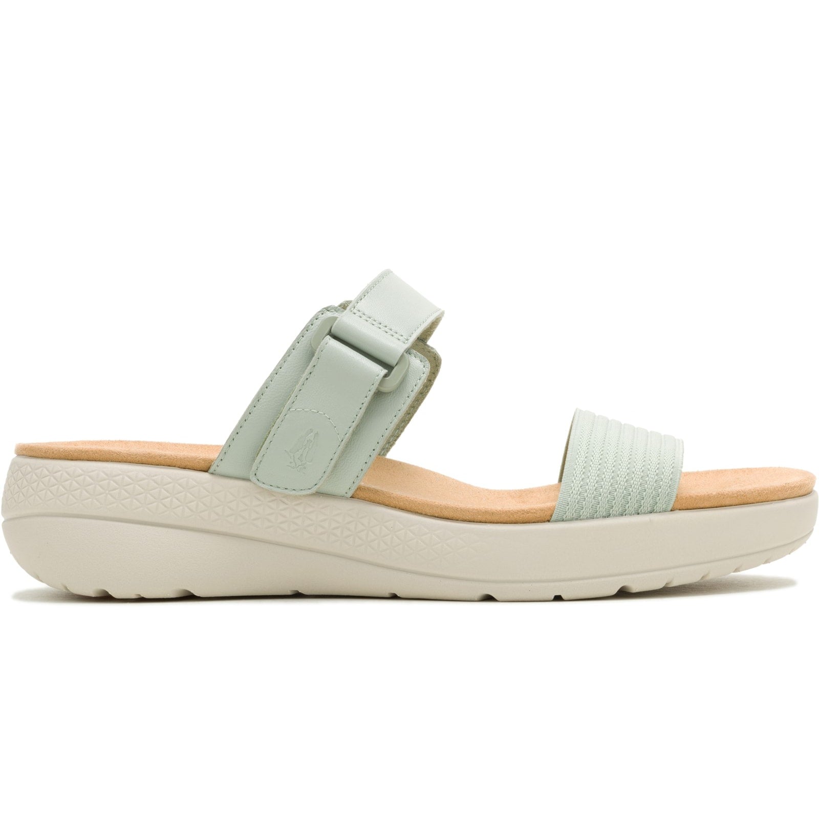 Hush Puppies BREATHE GORE SLIDE Womens Cross Strap Sandals Light Green