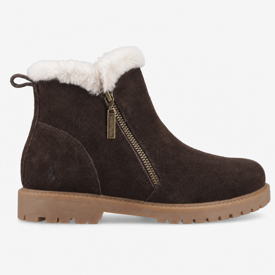 Hush Puppies Hollis Zip Boot Womens Ankle Boots Brown
