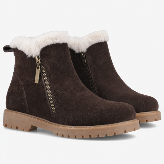 Hush Puppies Hollis Zip Boot Womens Ankle Boots Brown