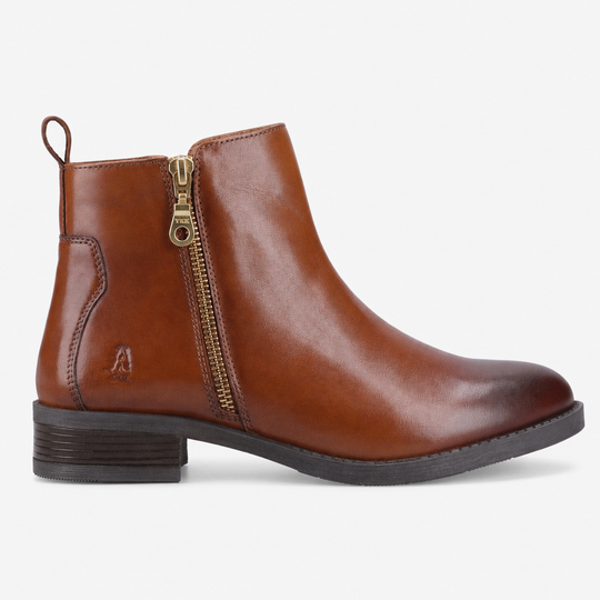 Hush Puppies Perry Zip Boot Womens Ankle Boots Tan