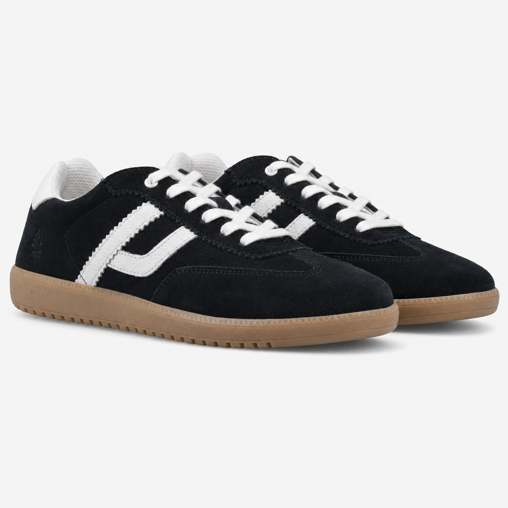 Hush Puppies BEAU Mens Casual Trainers Black