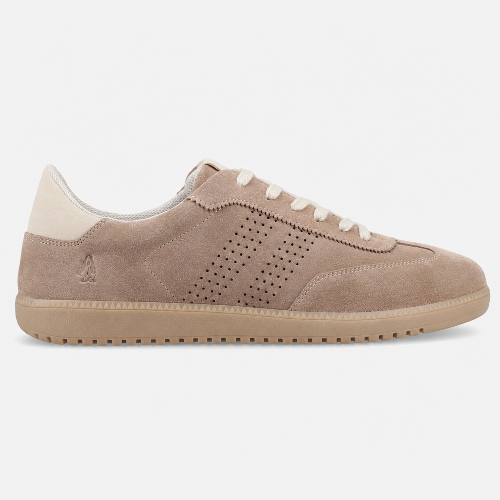Hush Puppies BECKETT Mens Casual Trainers Beige