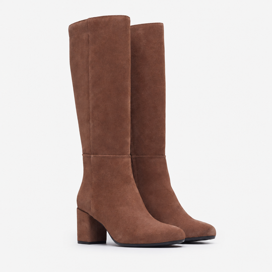 Hush Puppies Oprah Suede Long Boot Womens Tall Boots Light Brown