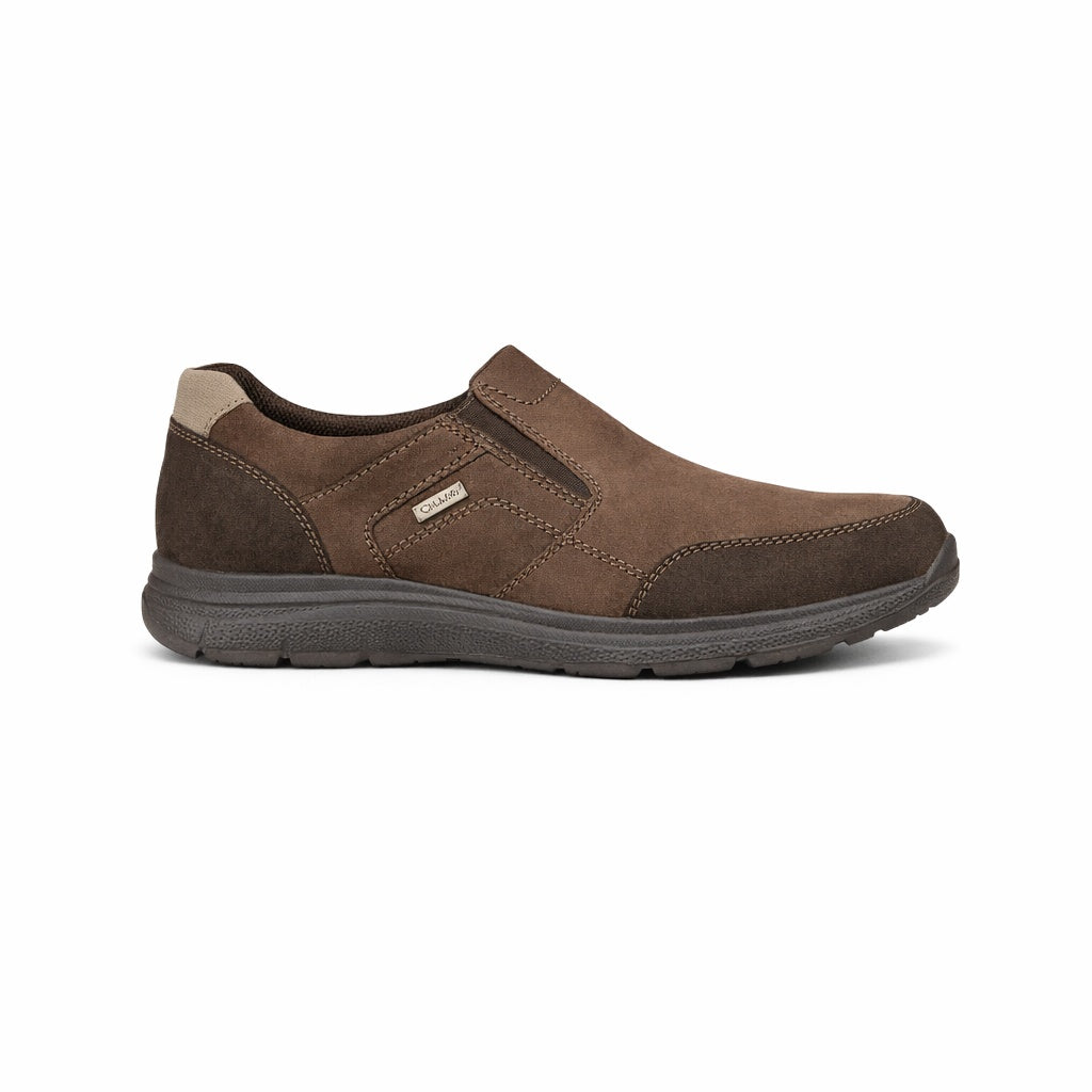 IMAC M032BN Mens Twin Gusset Nubuck Trainers Brown