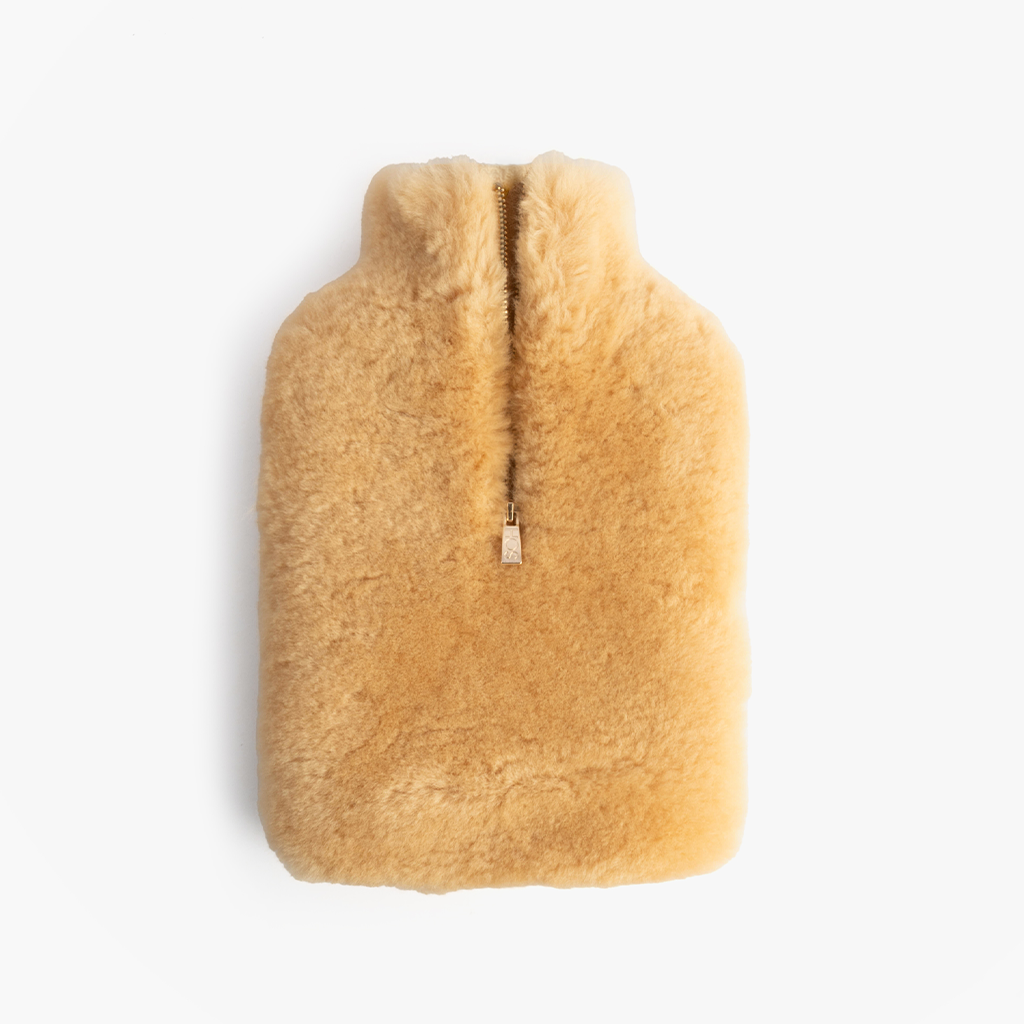 HOS Sheepskin IRIS Hot Water Bottle Cover Chestnut