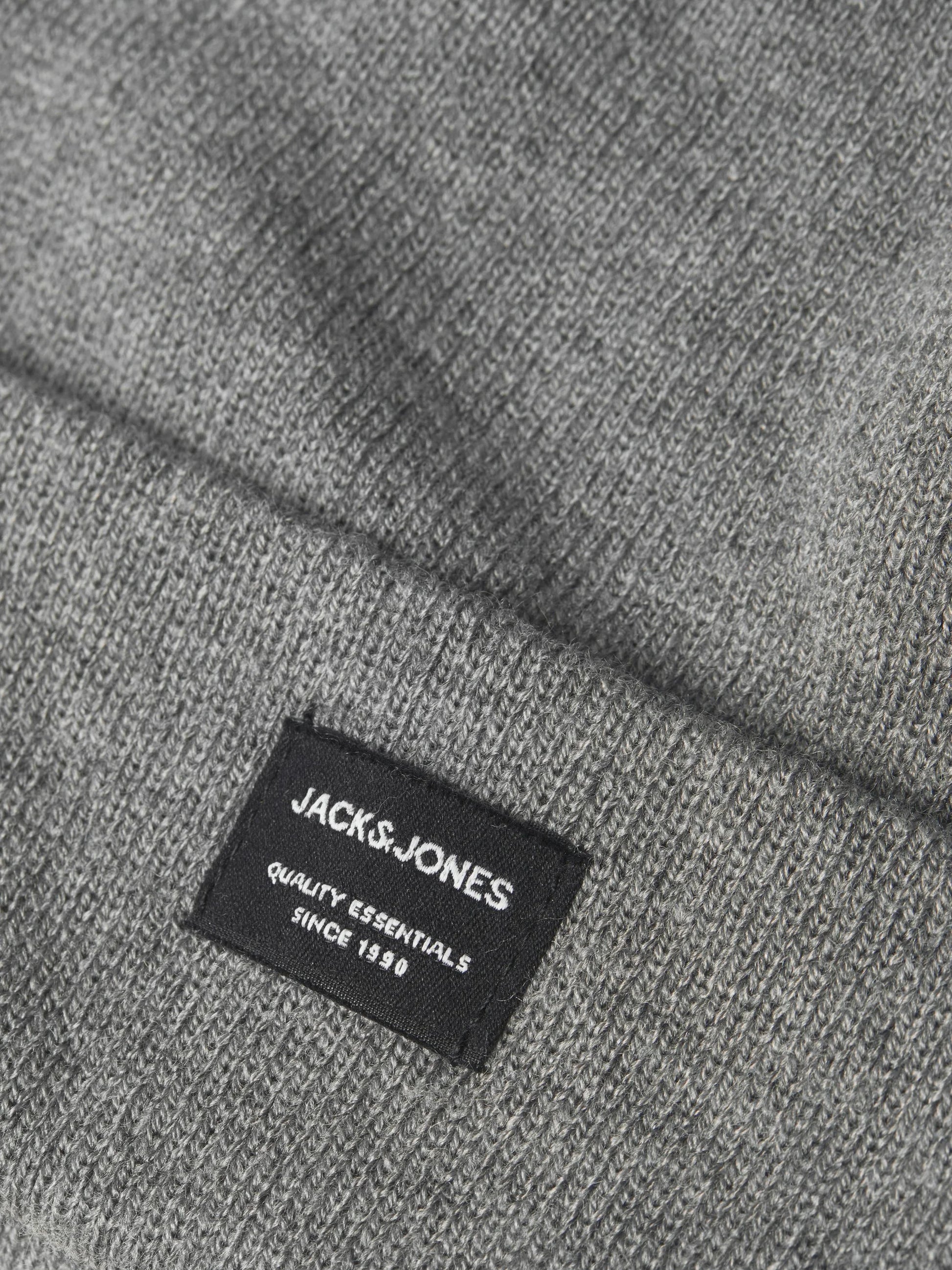 Jack & Jones DNA Mens Beanie Grey Melange