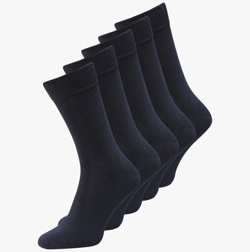Jack & Jones JENS Mens 5-Pack Socks Dark Grey Melange