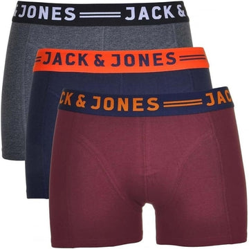 Jack & Jones JACLICHFIELD 3 Pack Trunks Mens Burgundy