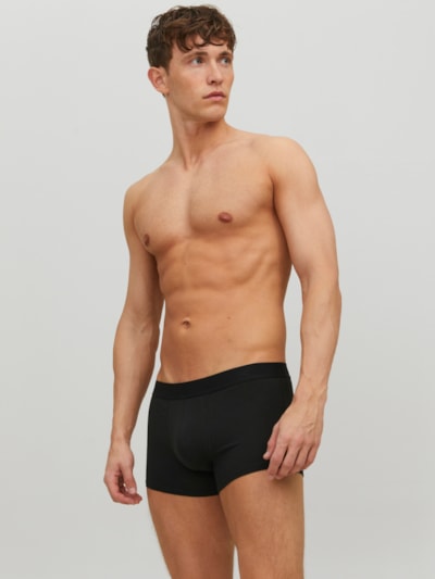 Jack & Jones WAISTBAND 3 Pack Trunks Mens Black