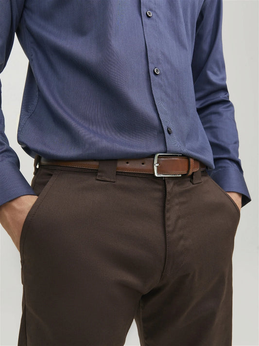 Jack & Jones CHRISTOPHER Mens Belt Cognac