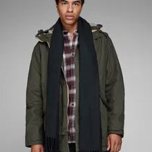 Jack & Jones SOLID WOVEN Mens Scarf Black