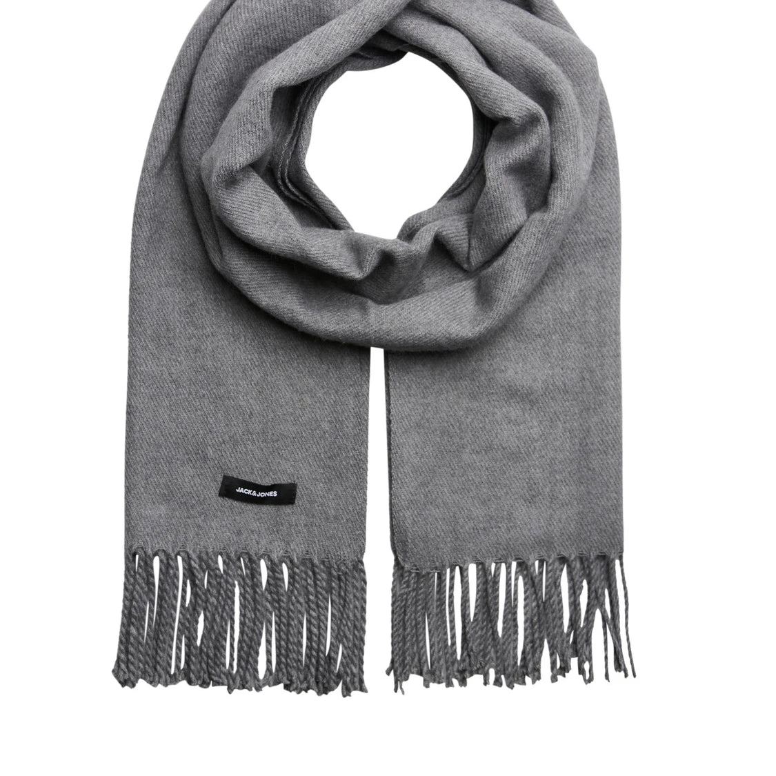 Jack & Jones SOLID WOVEN Mens Scarf Grey Melange