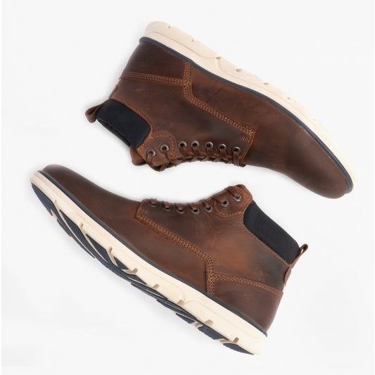 Jack & Jones TUBAR Mens Ankle Boots Brandy Brown