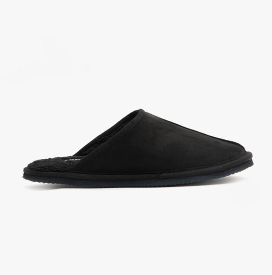 Jack & Jones DUDELY Mens Microfiber Mule Slippers Anthracite