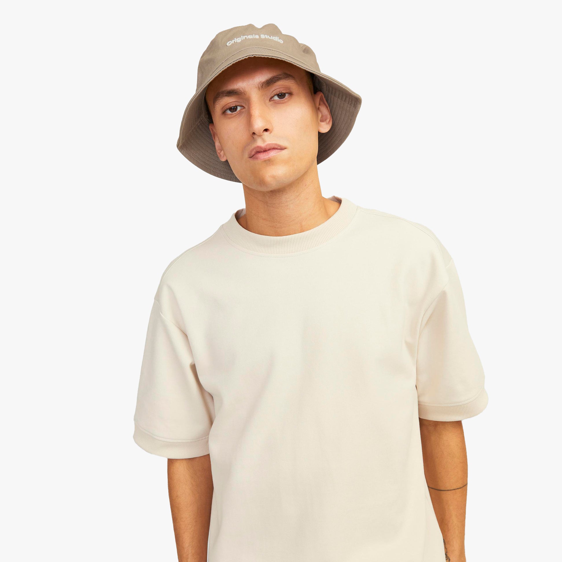 Jack & Jones VESTERBRO Mens Bucket Hat Fields Of Rye