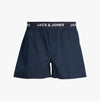 Jack & Jones HECTOR WOVEN Mens 3 Pack Boxer Shorts Navy Blazer