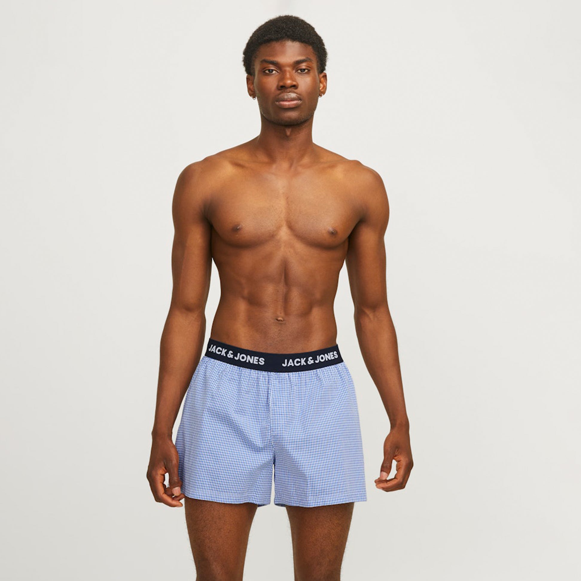 Jack & Jones HECTOR WOVEN Mens 3 Pack Boxer Shorts Navy Blazer