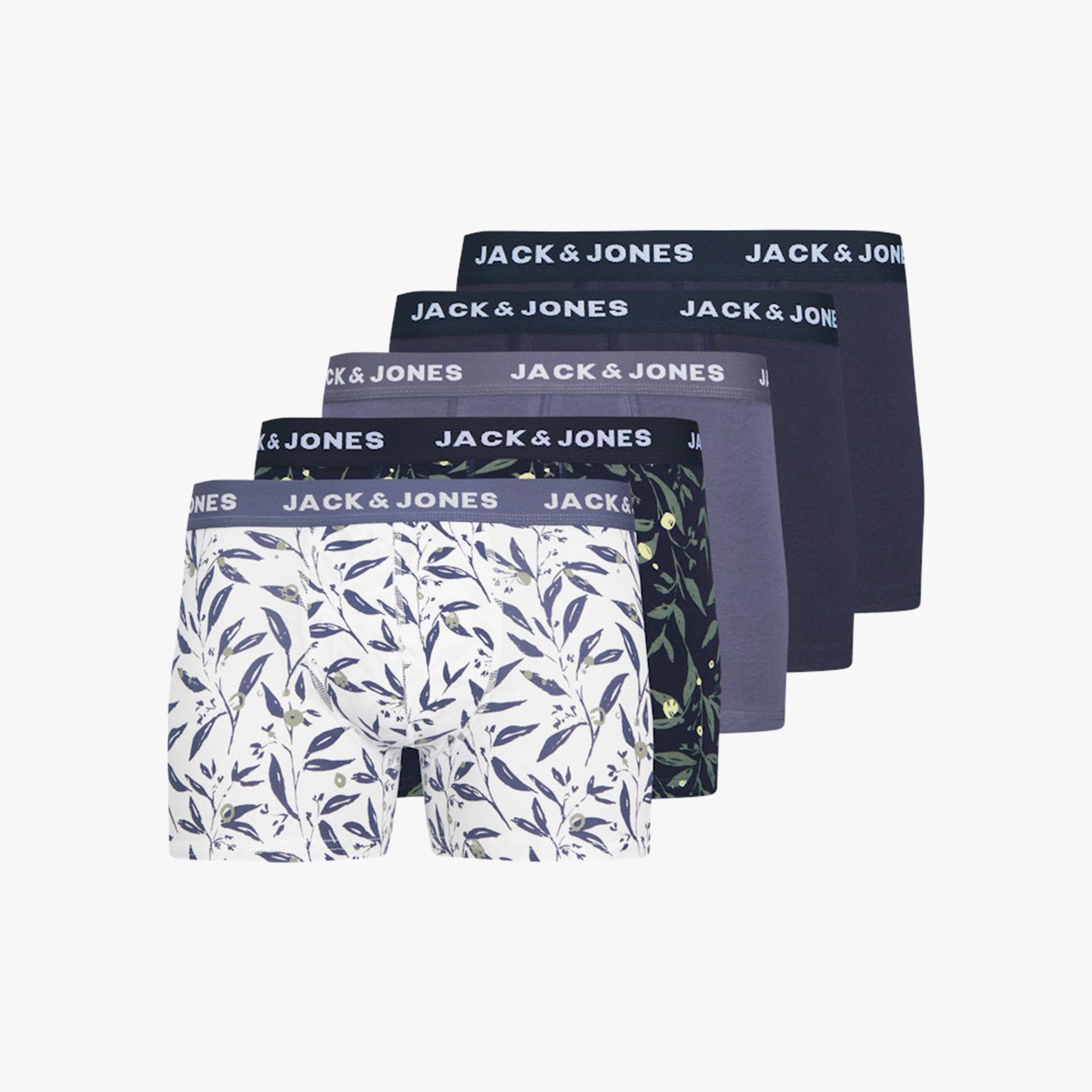 Jack & Jones HARVEY Mens 5-Pack Trunks Night Sky