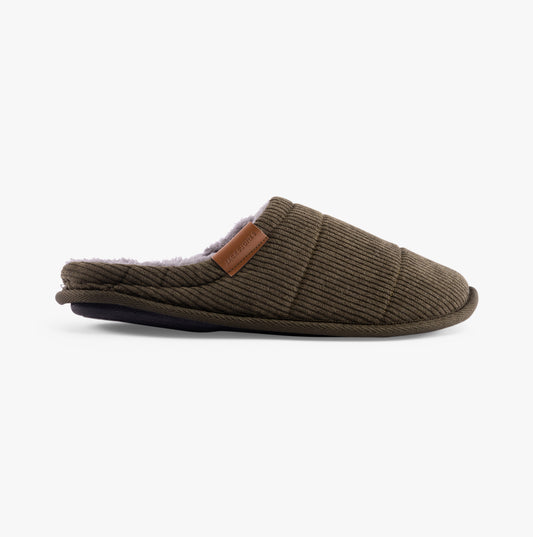 Jack & Jones CORDIE Mens Mule Slippers Olive Night