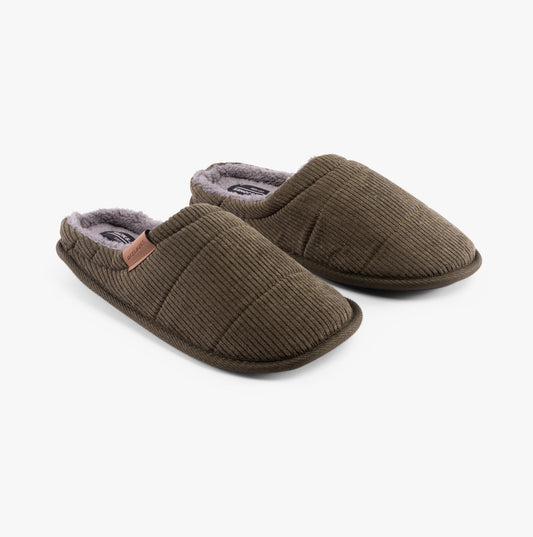 Jack & Jones CORDIE Mens Mule Slippers Olive Night