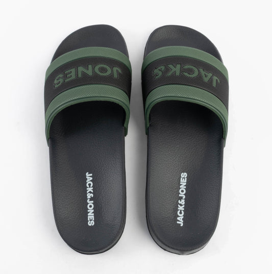 Jack & Jones JARRED Mens Sliders Anthracite