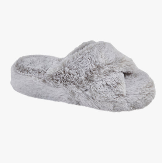 Jo & Joe COSY Womens Slippers Grey