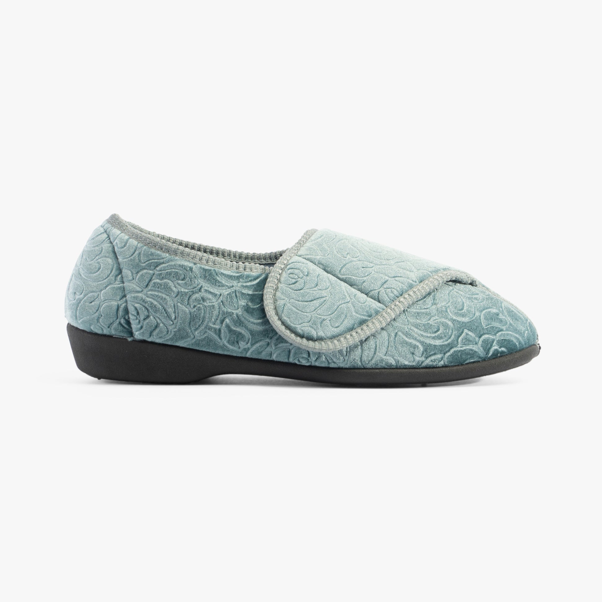 Jo & Joe DOREEN Womens Touch Fasten Slippers Teal