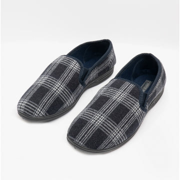 Jo & Joe GLENMORE Mens Full Slippers Navy