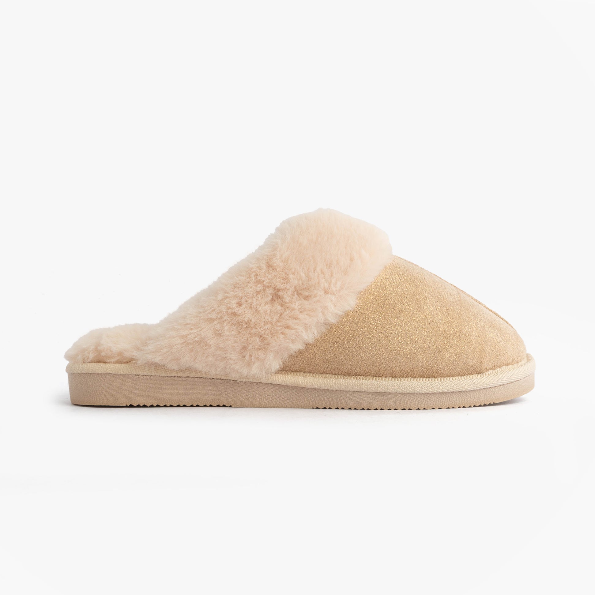Jo & Joe GLIMMER Womens Mule Slippers Beige