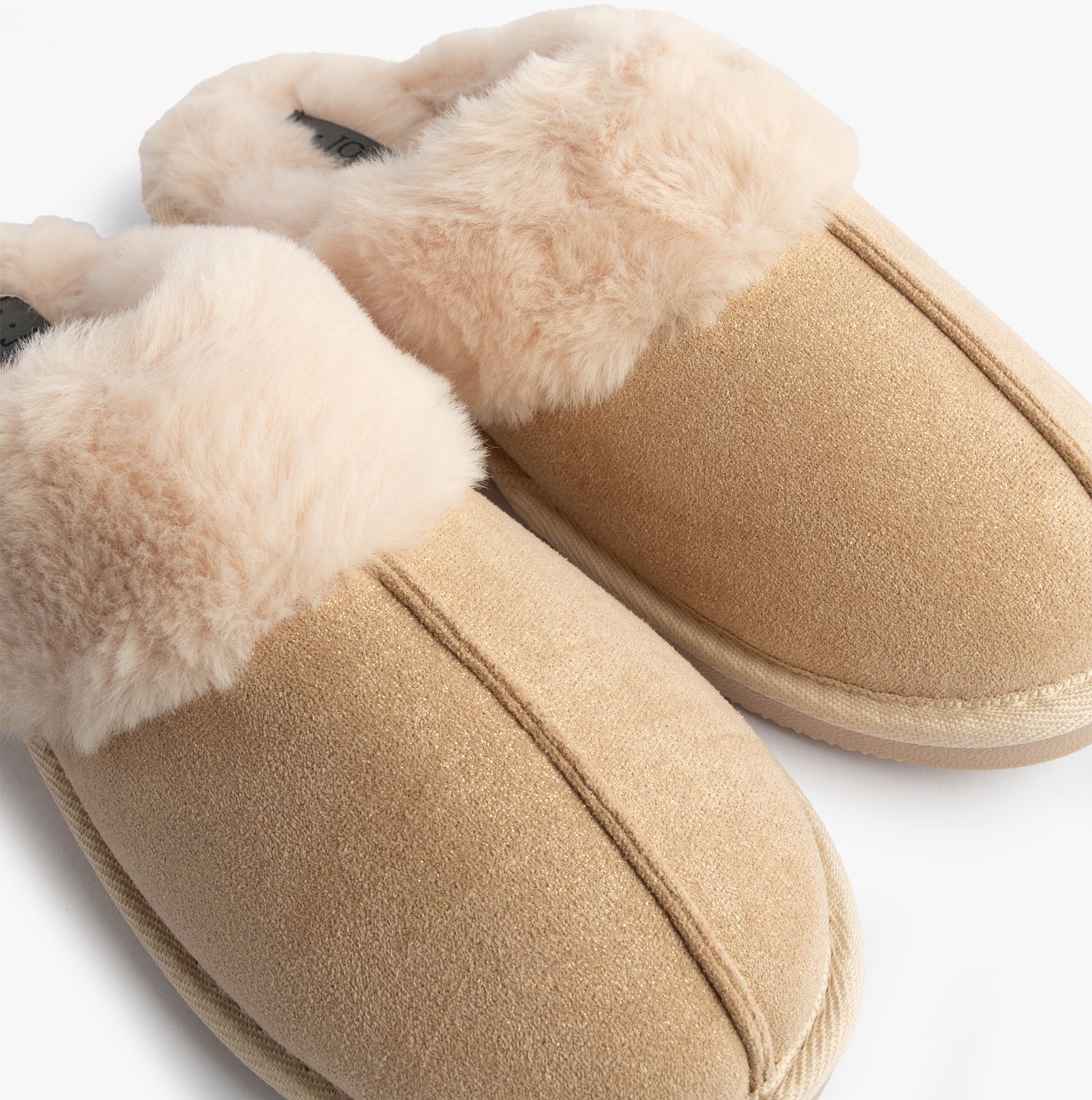 Jo & Joe GLIMMER Womens Mule Slippers Beige