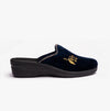 Jo & Joe HELEN Womens Wedge Heel Mule Slippers Navy