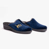 Jo & Joe HELEN Womens Wedge Heel Mule Slippers Navy