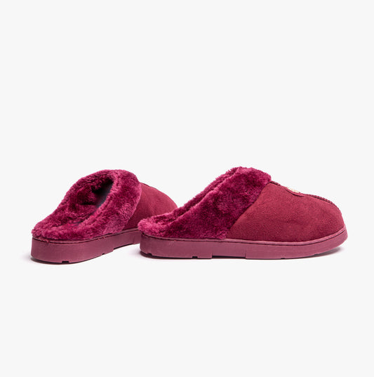 Jo & Joe SNUGGLE Womens Slippers Burgundy
