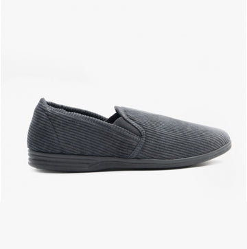 Jo & Joe WILLIAM Mens Full Slippers Grey