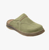 Josef Seibel KLAUS Mens Leather Mule Clogs Olive/Combi