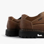 Josef Seibel CHANCE 59 Mens Shoes Brown rear side view showcasing leather upper and rubber sole features.