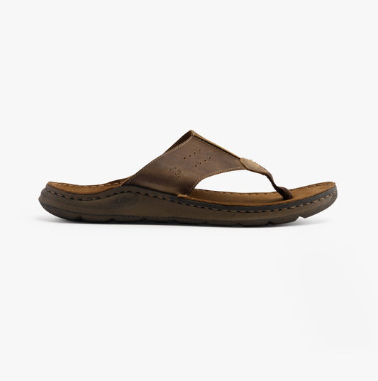 Josef Seibel MAVERICK 05 Mens Toe-Post Sandals Chestnut